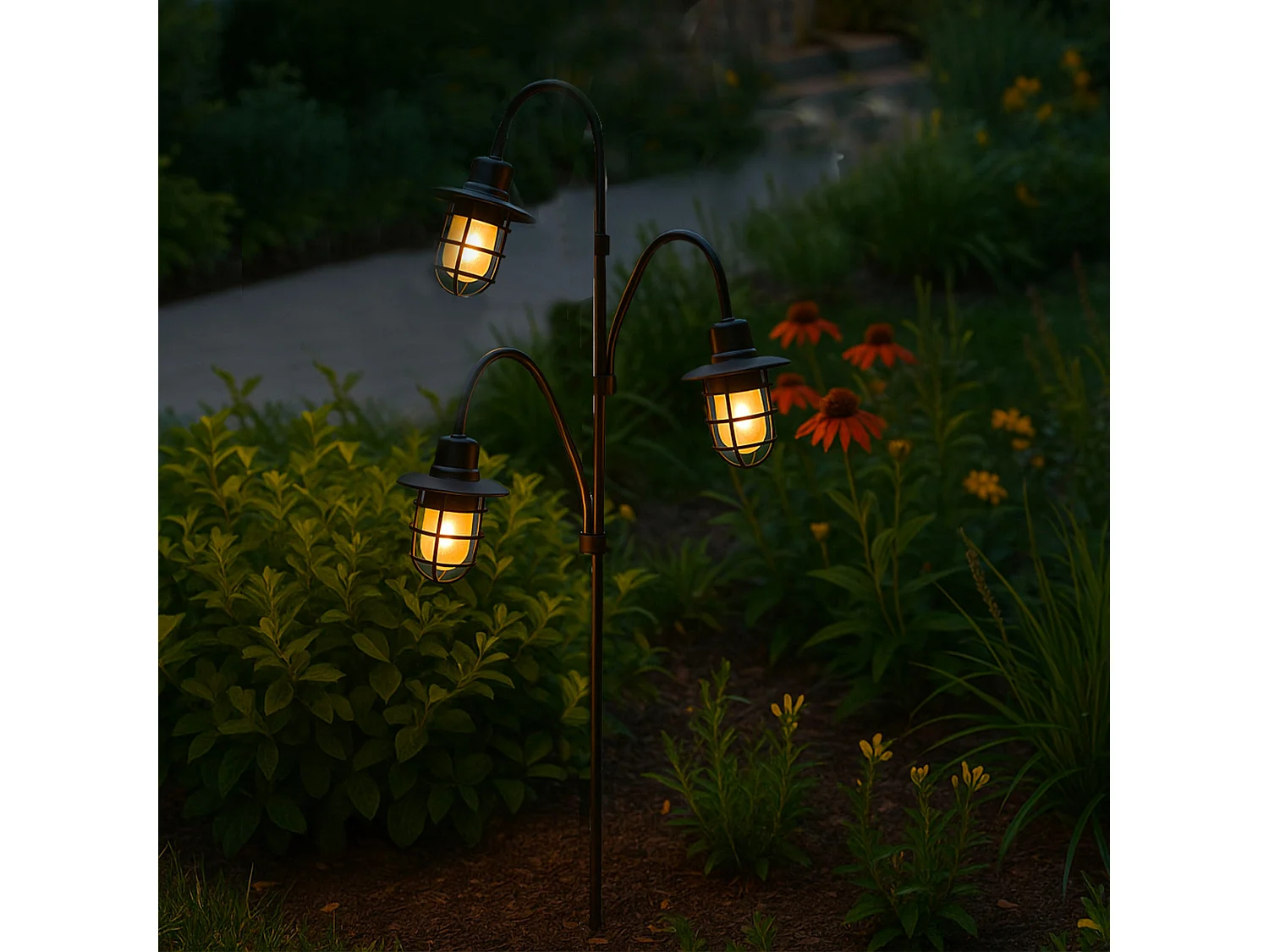 Lampe extérieure nomade BERRY SPIKE Noir Plastique H74CM