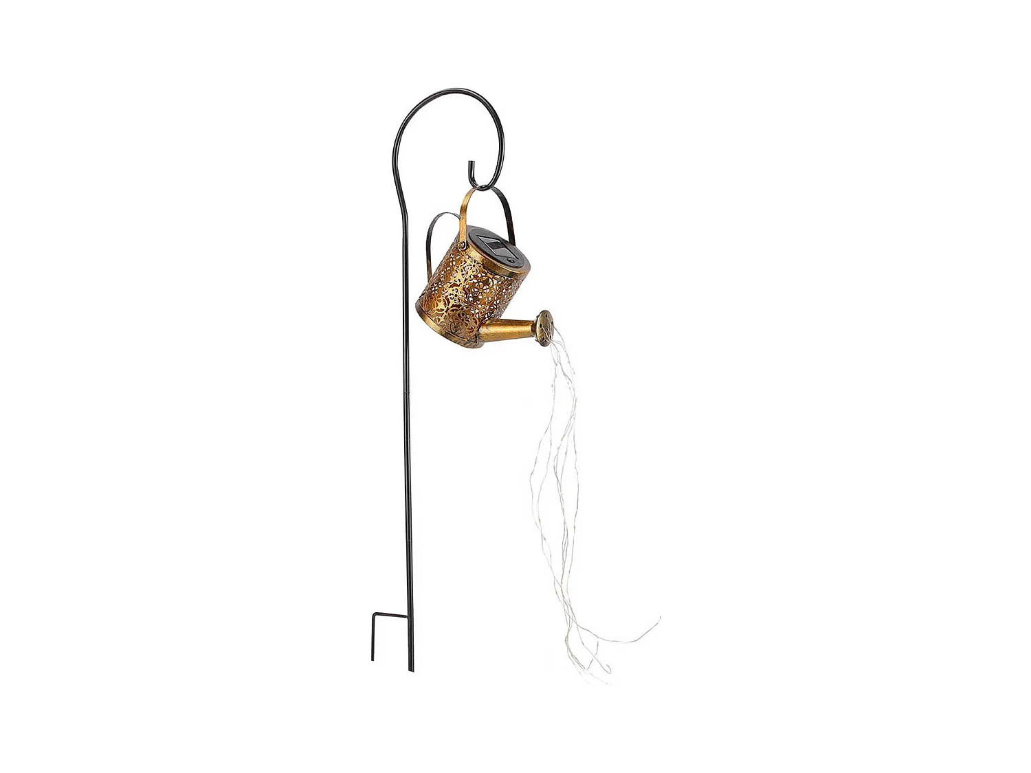 Balise solaire arrosoir à planter ARROSY Cuivre Metal H78cm
