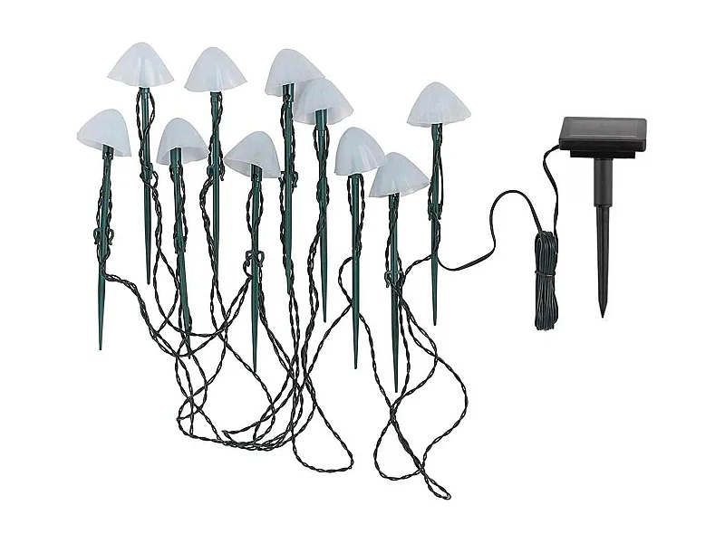 Guirlande mini champignons CHAMPY Blanc Plastique 3.8M