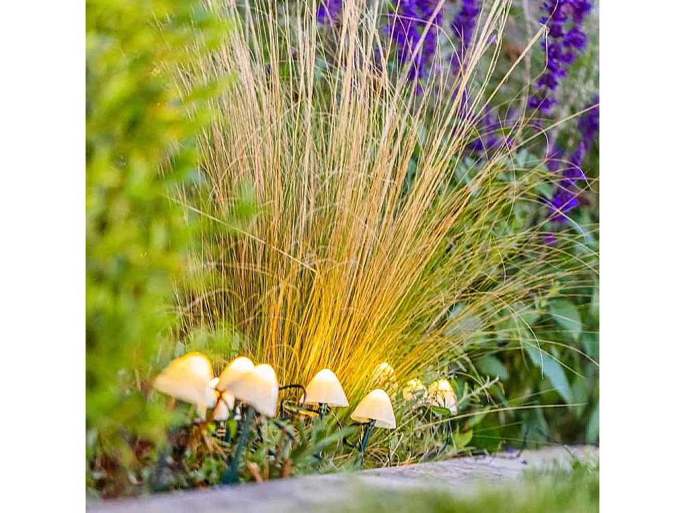 Guirlande mini champignons CHAMPY Blanc Plastique 3.8M