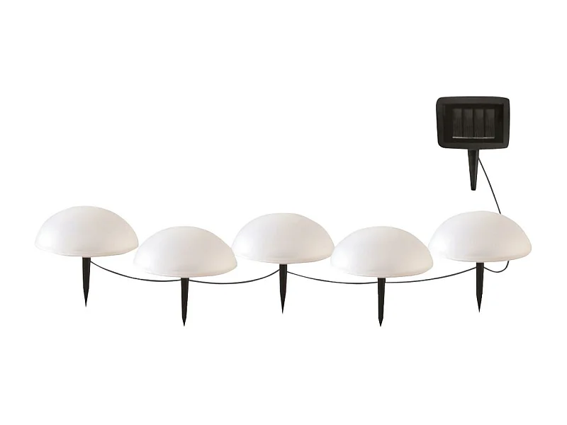 5 balizas solares de media luna ∅15cm HALF MOON