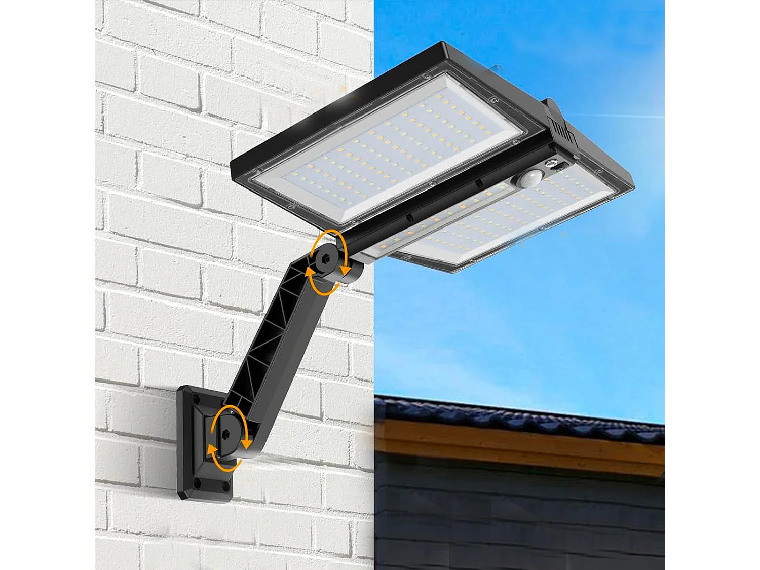 SOLARSPOT mit zwei sensorköpfen 8,5W CLIPPER BLACK