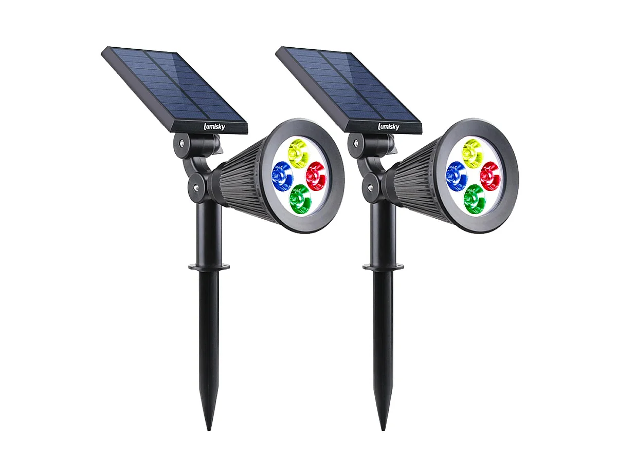 Set mit 2 Solarstrahlern 200LM SPIKY