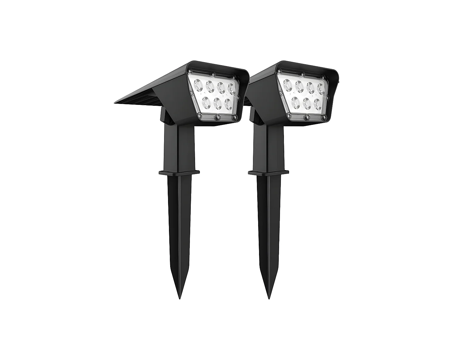 Lot de 2 spots solaires CURTIS Noir Plastique 200LM