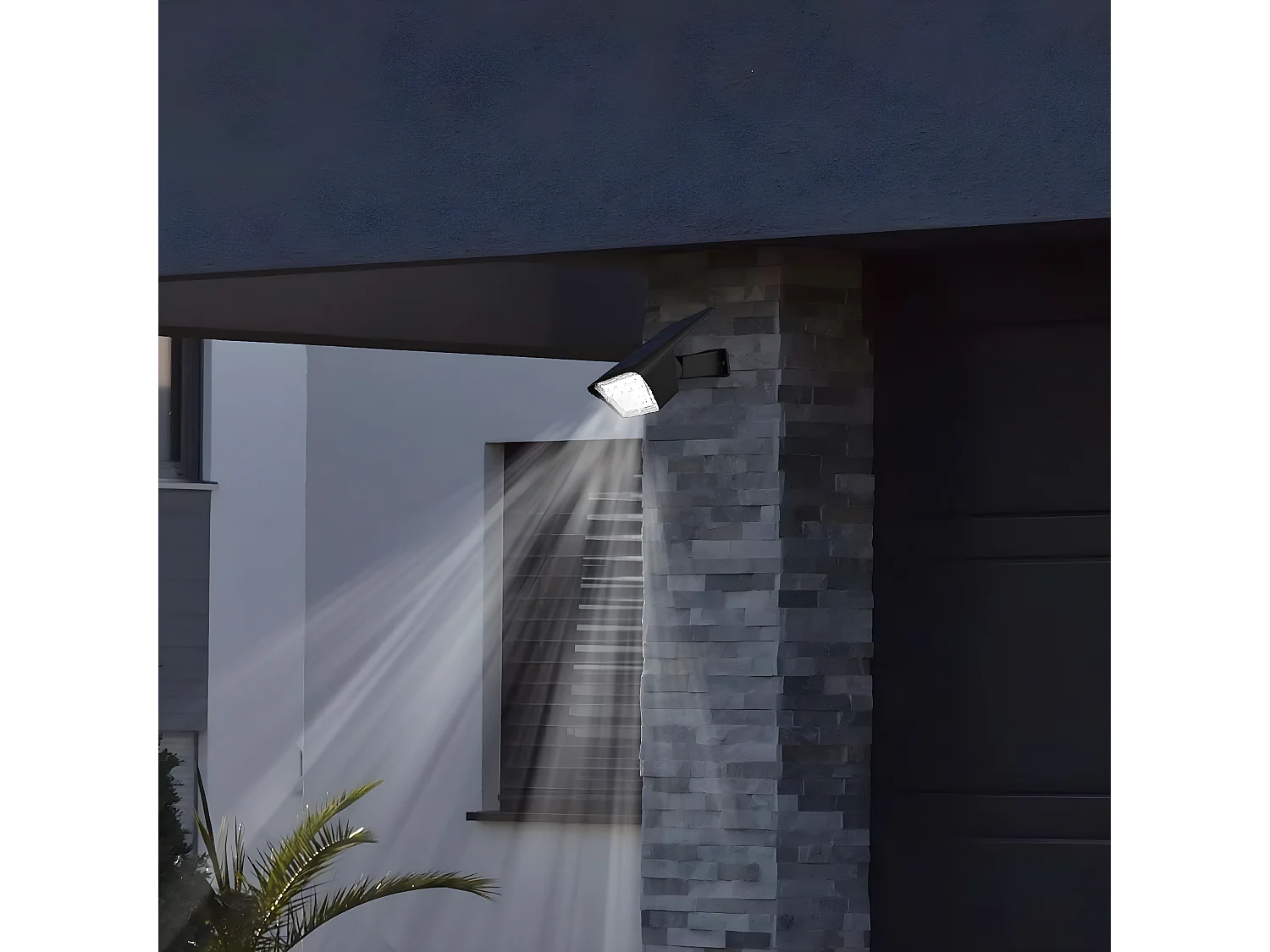 Lot de 2 spots solaires CURTIS Noir Plastique 200LM