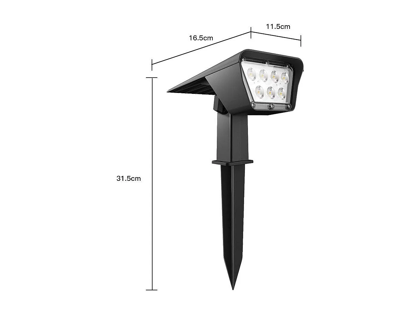 Set van 2 zonnespots 200LM CURTIS
