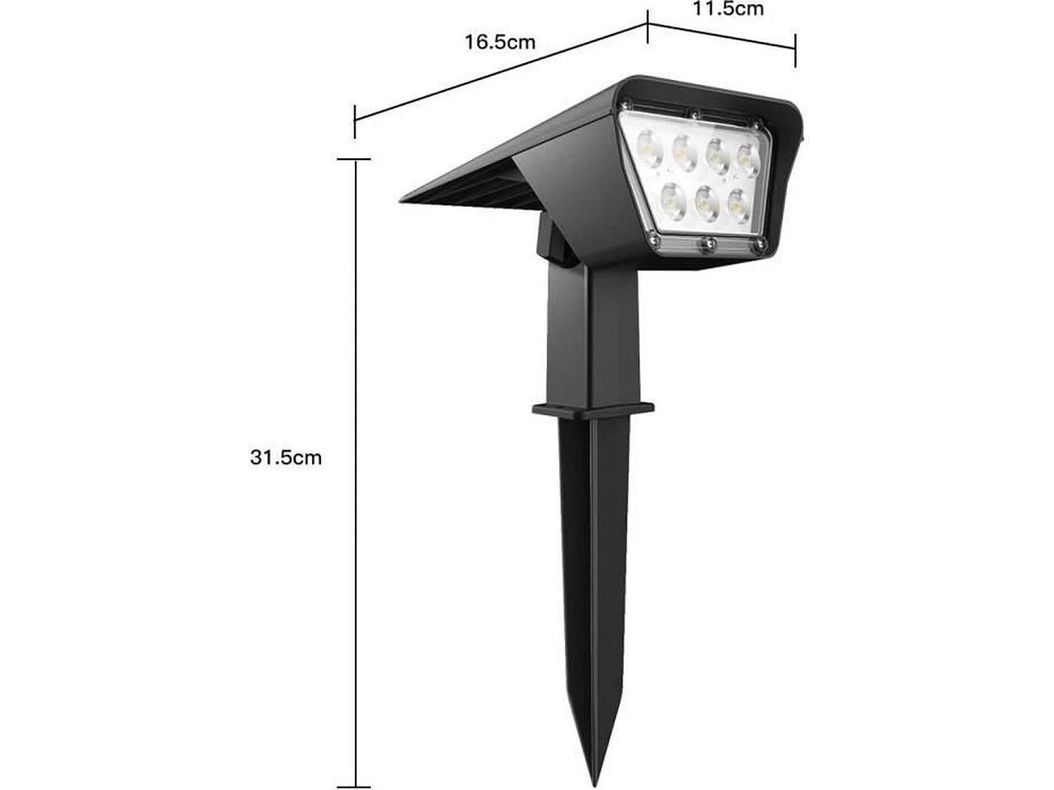 Set van 2 zonne-spotlights 250LM CURTIS