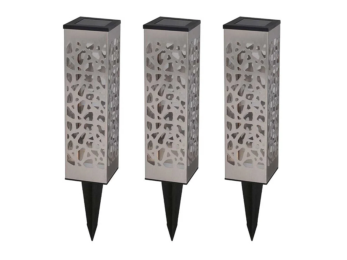 Set di 3 luci da terra ad energia solare H31CM ORGANIC