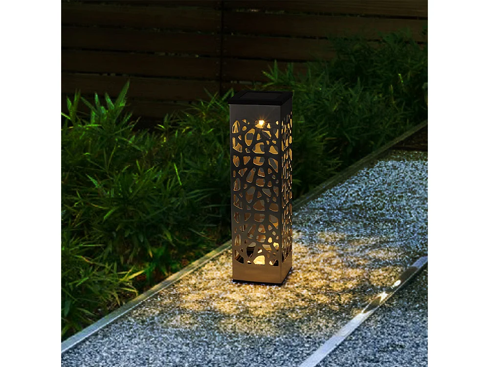 3 Balises solaires à piquer ORGANIC INOX H31cm