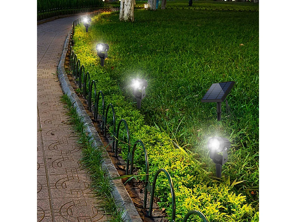 4 Spots solaires connectés ROUNDY Blanc 200LM