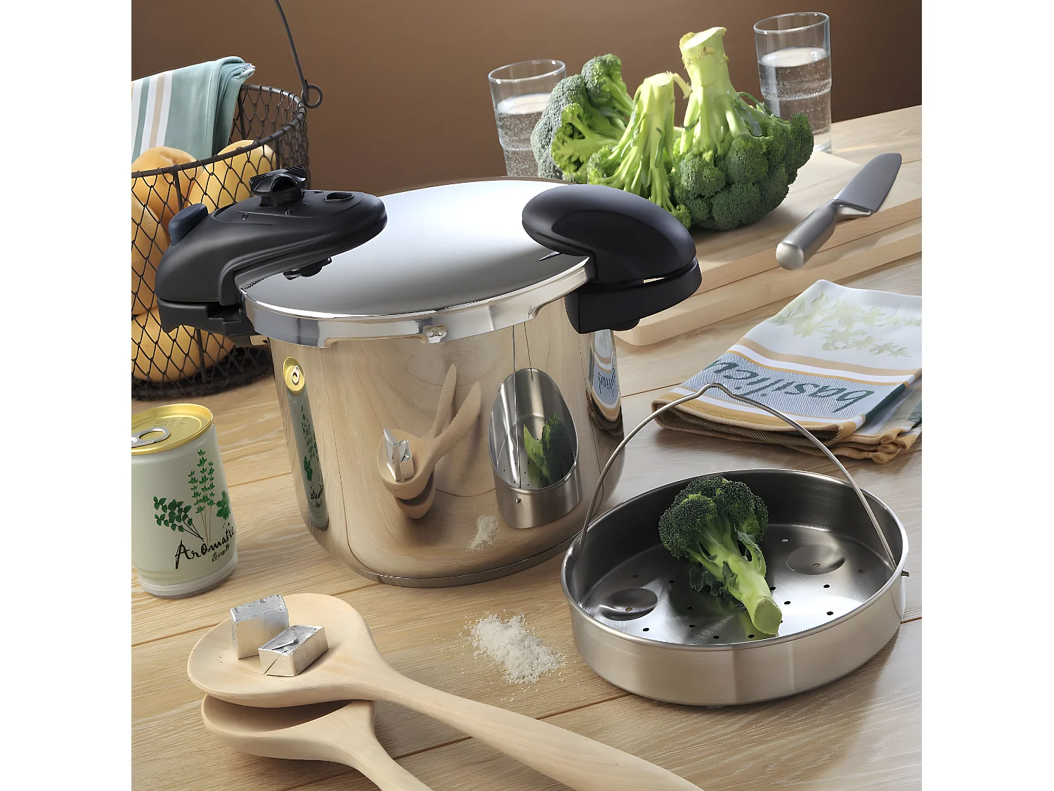 Autocuiseur à baïonnette ILLICO Argent Acier inoxydable Ø24cm 10L