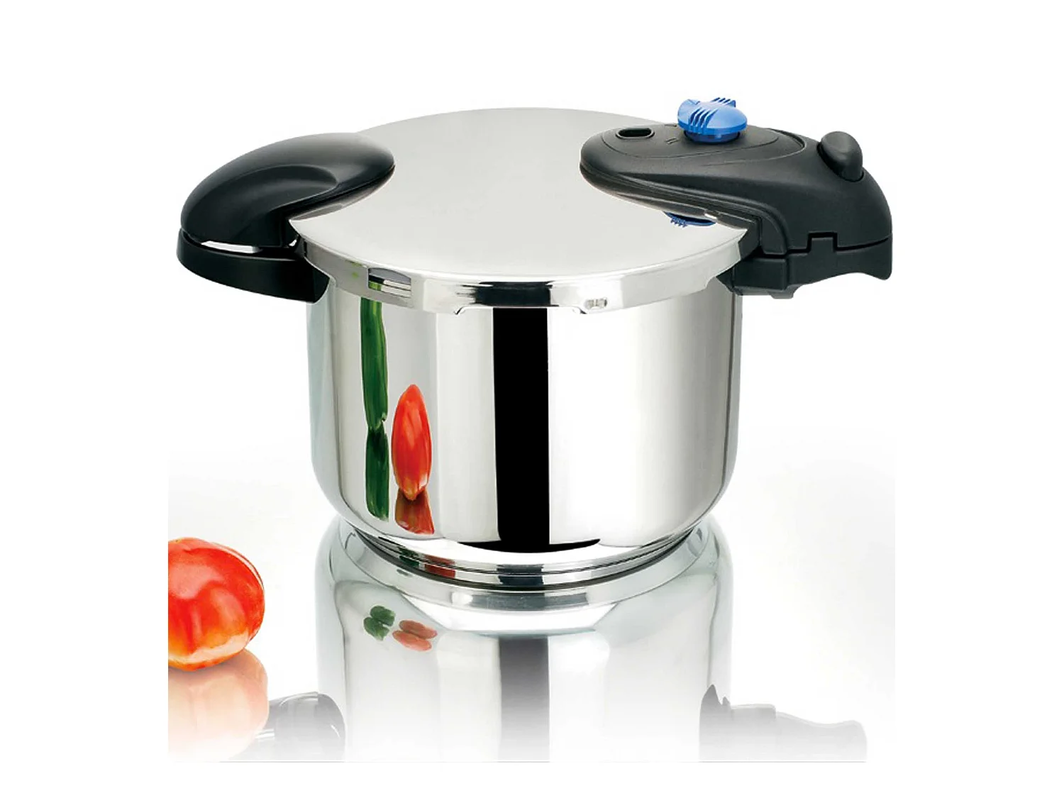 Bajonett-Schnellkochtopf Ø22cm 6L ILLICO aus Edelstahl mit Kochkorb. 6L ILLICO