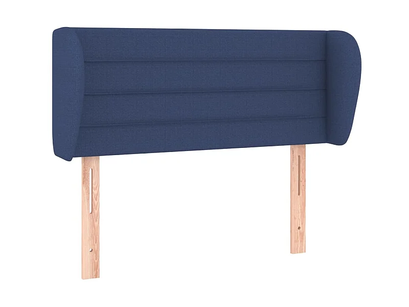 Tête de lit avec oreilles Bleu 93x23x78/88 cm Tissu