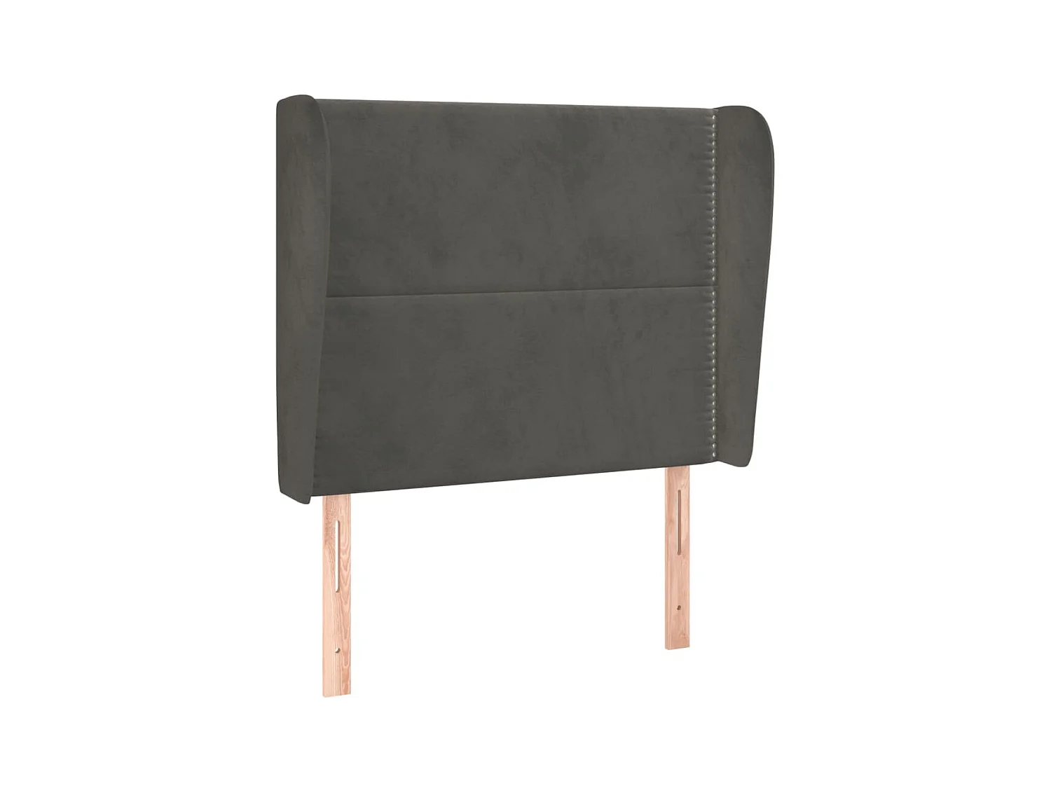 Tête de lit avec oreilles Gris foncé 103x23x118/128 cm Velours