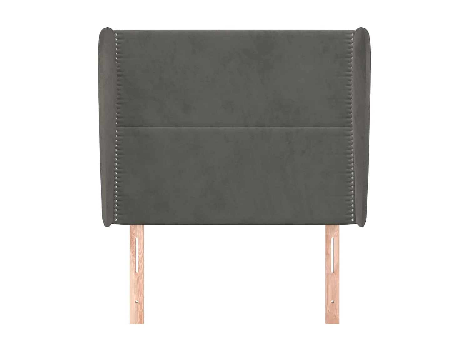 Tête de lit avec oreilles Gris foncé 103x23x118/128 cm Velours