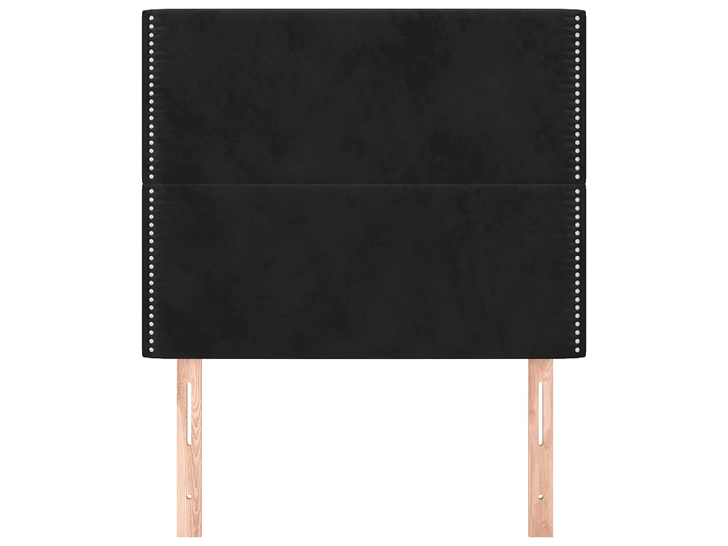 Cabeceiras 2 pcs Preto 90x5x78/88 cm Veludo