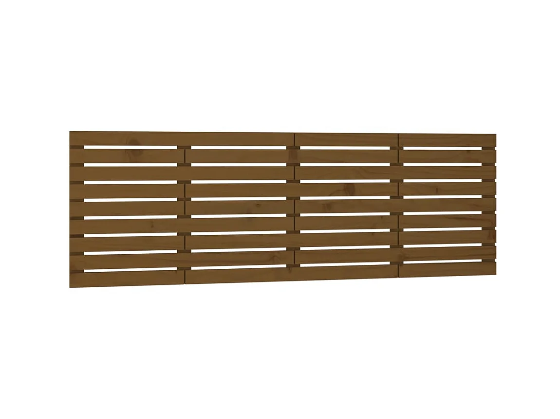 Wandhoofdbord Honingbruin 206x3x63 cm Massief grenenhout