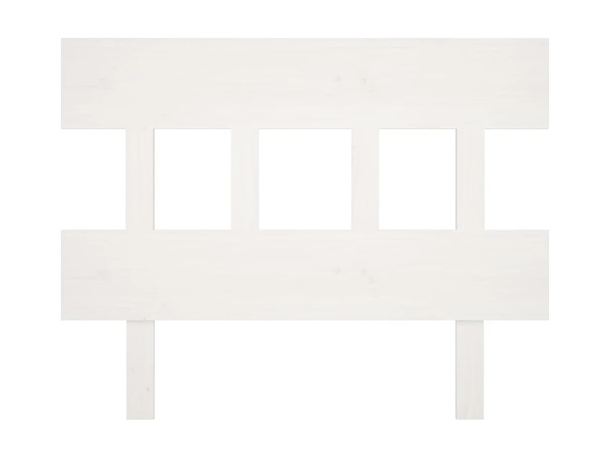 Cabeceira Branca 93,5x3x81 cm Madeira maciça de pinho