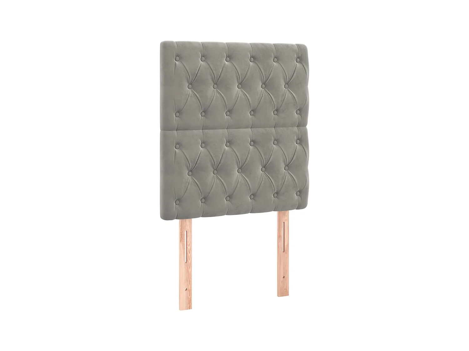 Têtes de lit 2 pcs Gris clair 80x7x78/88 cm Velours