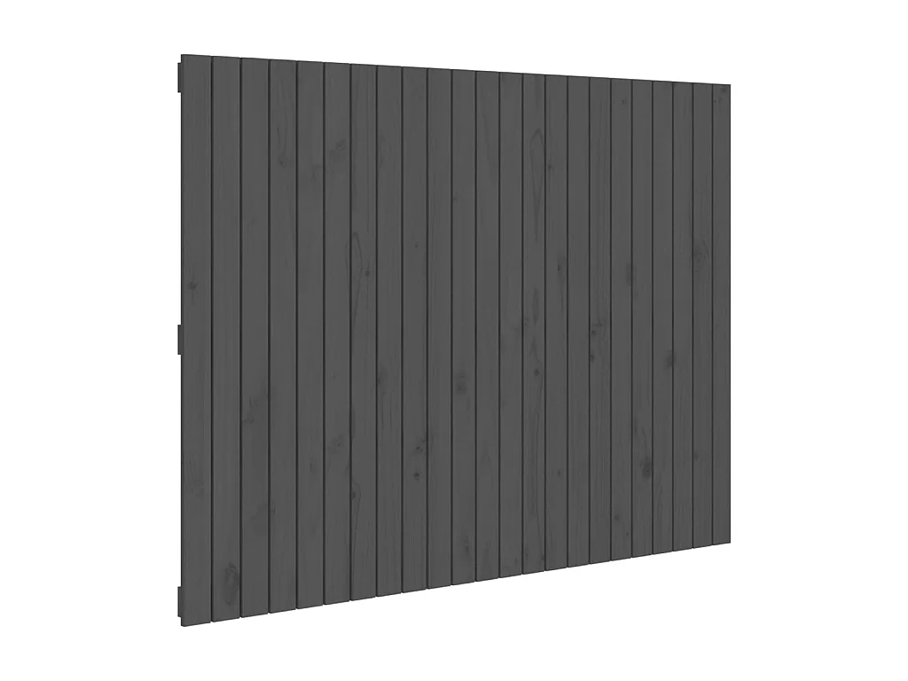 Tête de lit murale Gris 146,5x3x110 cm Bois massif de pin