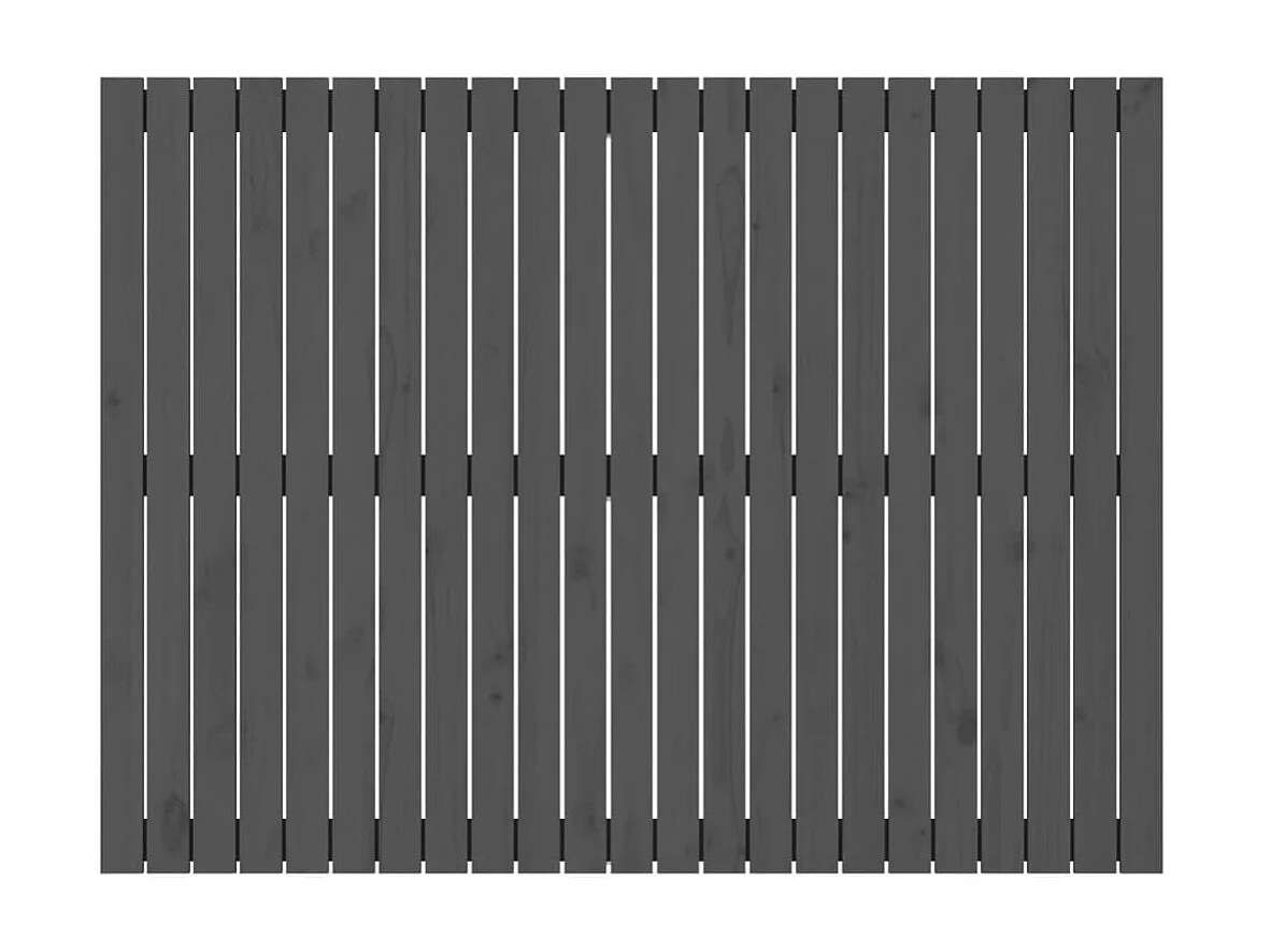 Tête de lit murale Gris 146,5x3x110 cm Bois massif de pin