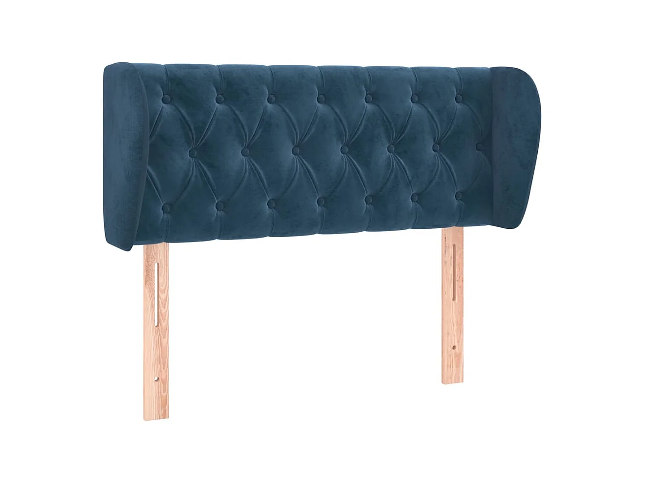 Tête de lit avec oreilles Bleu foncé 93x23x78/88 cm Velours