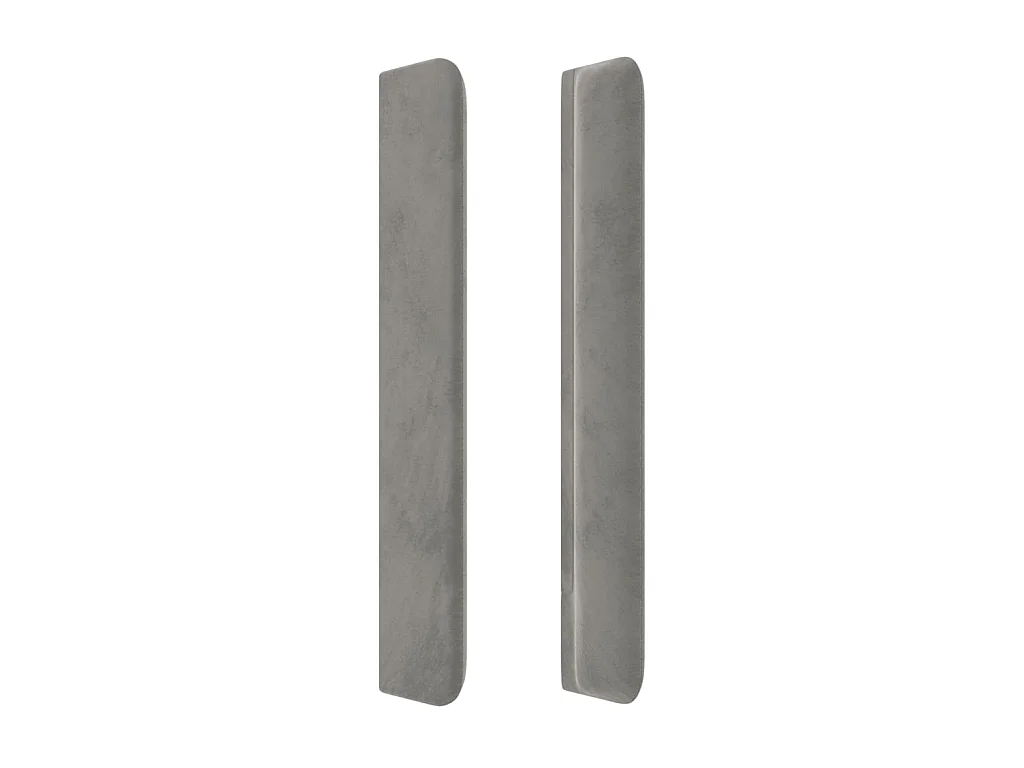 Kopfteil mit Ohren Hellgrau 103x16x118/128 cm Samt