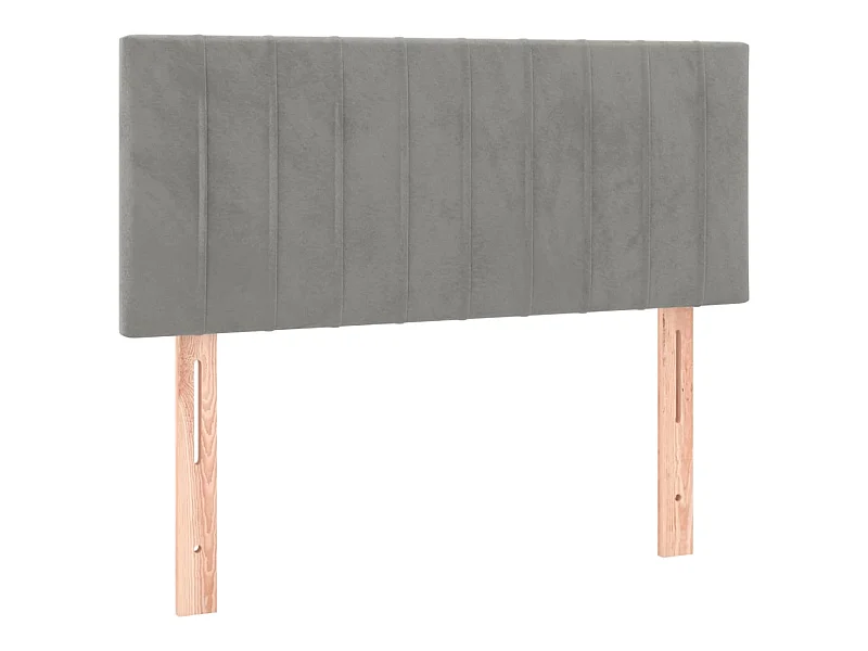 Kopfteil Hellgrau 100x5x78/88 cm Samt