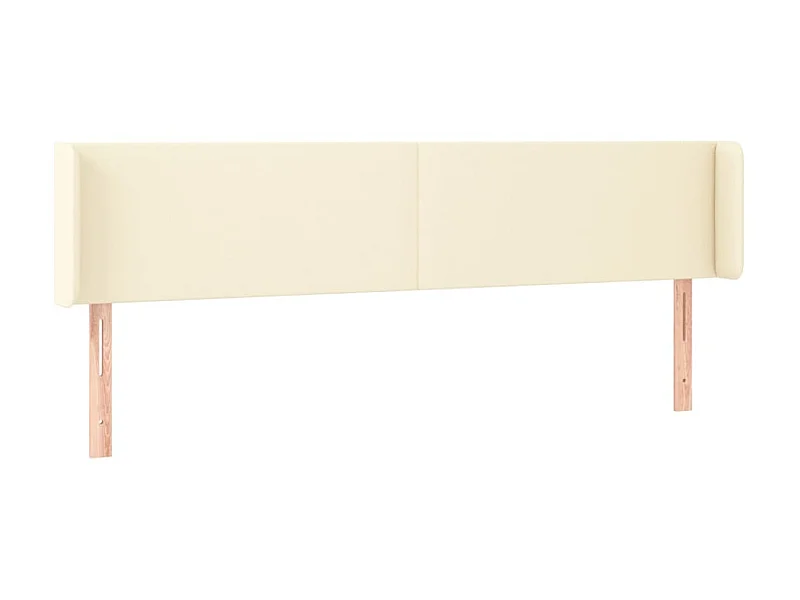 Cabecero con orejas Crema 183x16x78/88 cm Polipiel