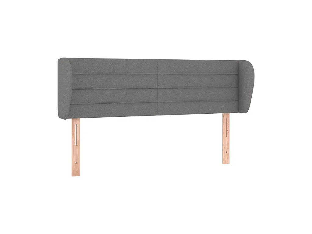 Testiera con orecchie Grigio scuro 147x23x78/88 cm Tessuto