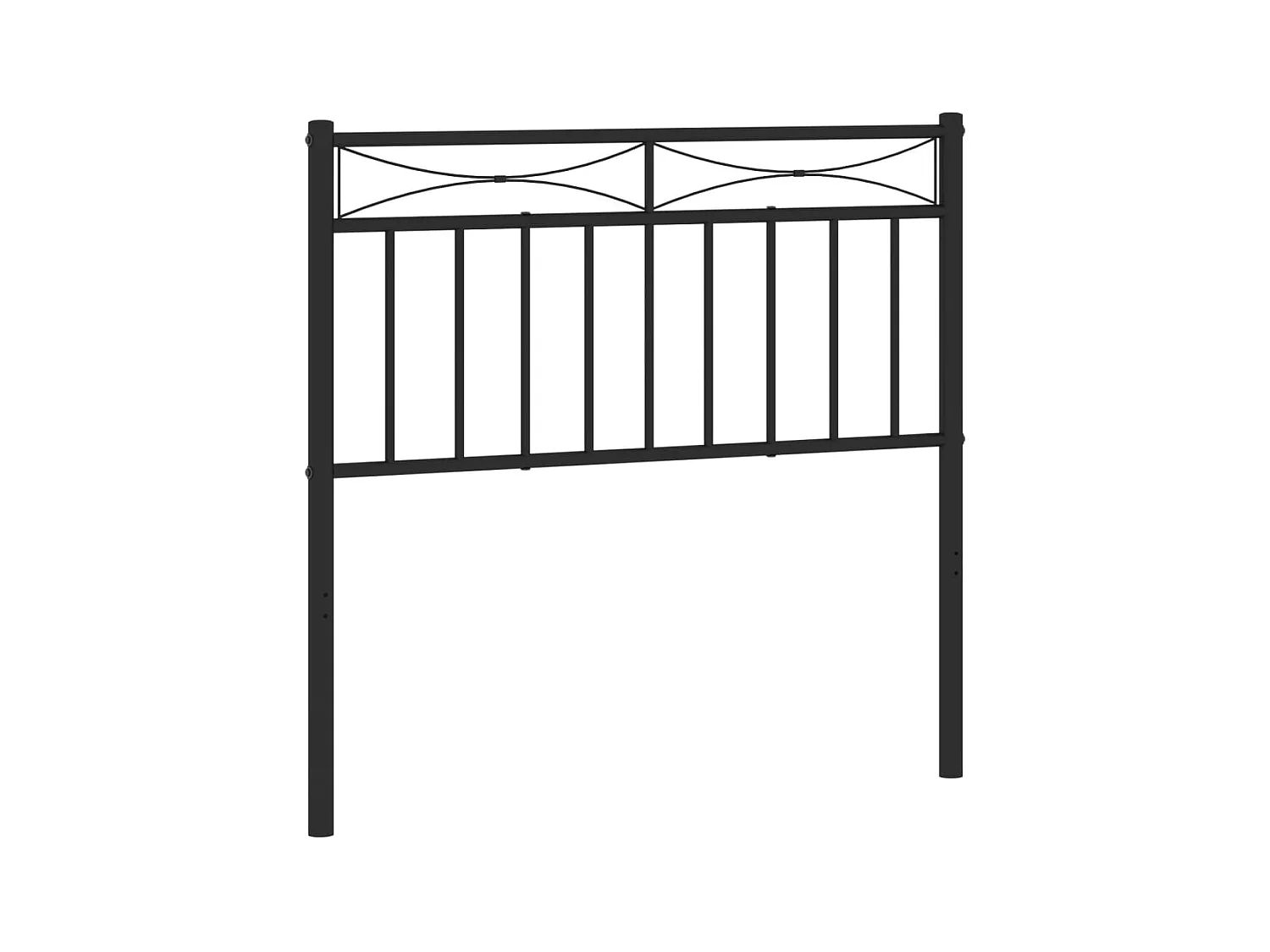 Testiera in metallo nero 90 cm