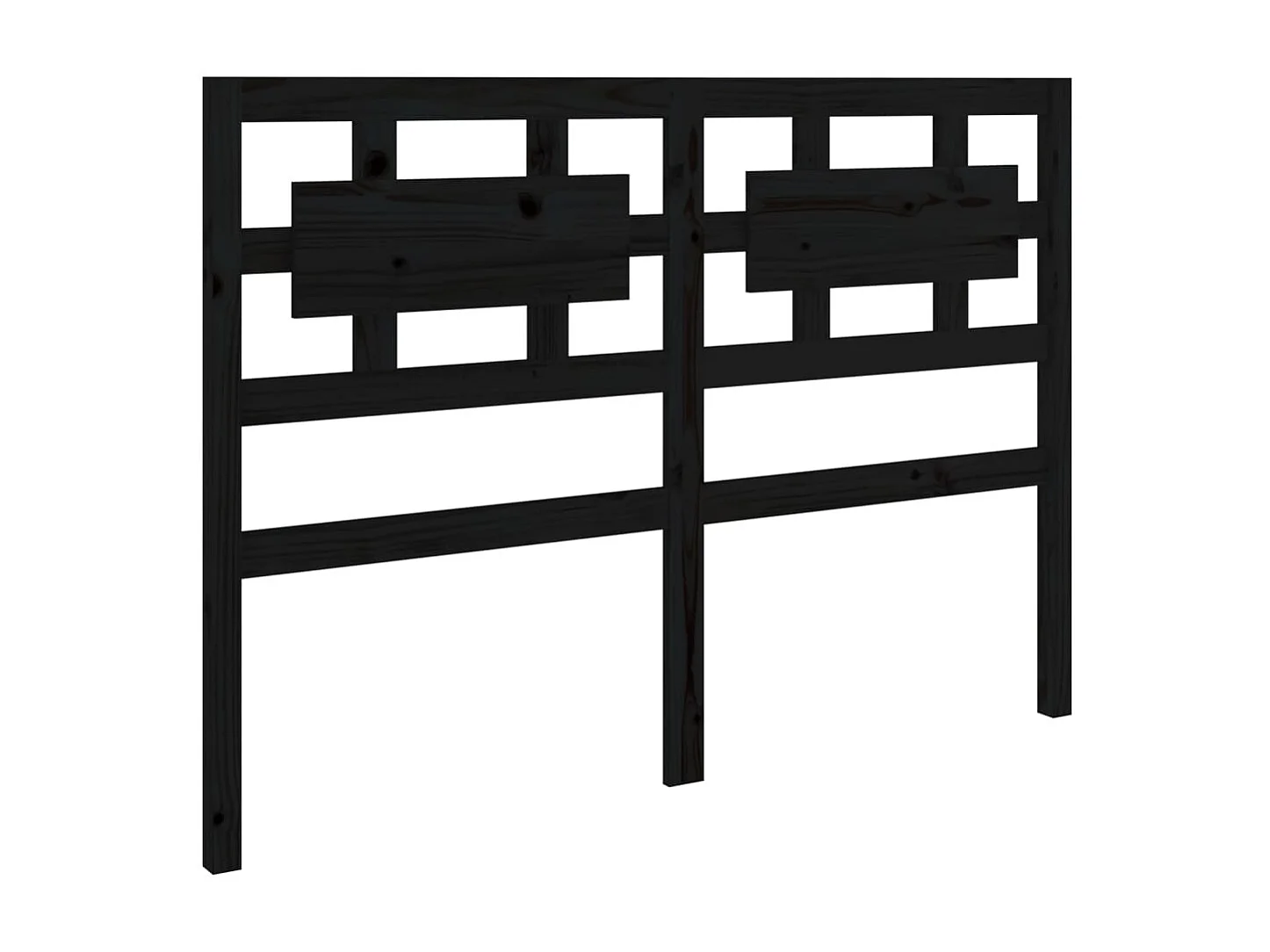 Tête de lit Noir 125,5x4x100 cm Bois massif de pin