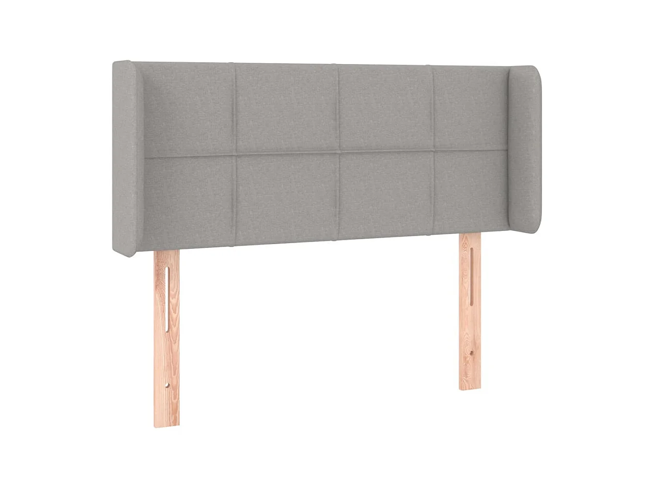 Tête de lit avec oreilles Gris clair 83x16x78/88 cm Tissu