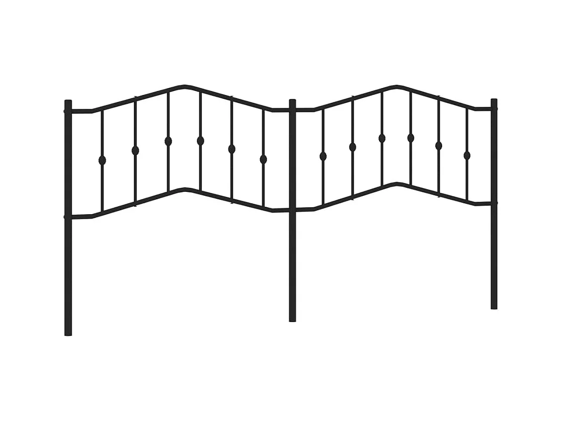 Tête de lit métal noir 193 cm
