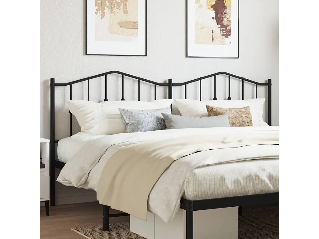 Tête de lit métal noir 193 cm