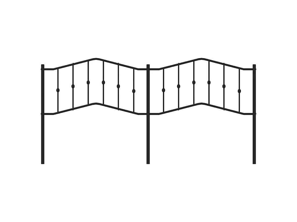 Tête de lit métal noir 193 cm