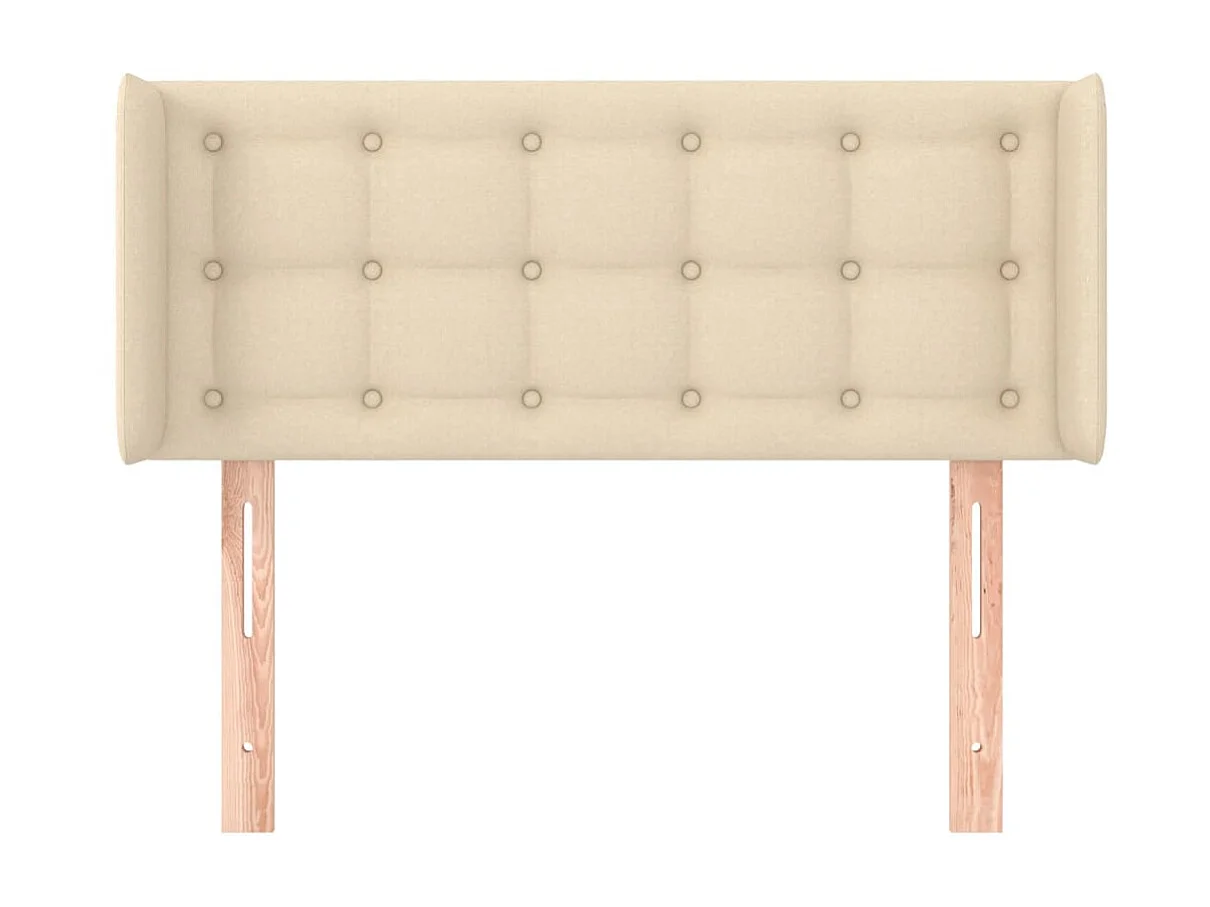 Tête de lit avec oreilles Crème 103x16x78/88 cm Tissu