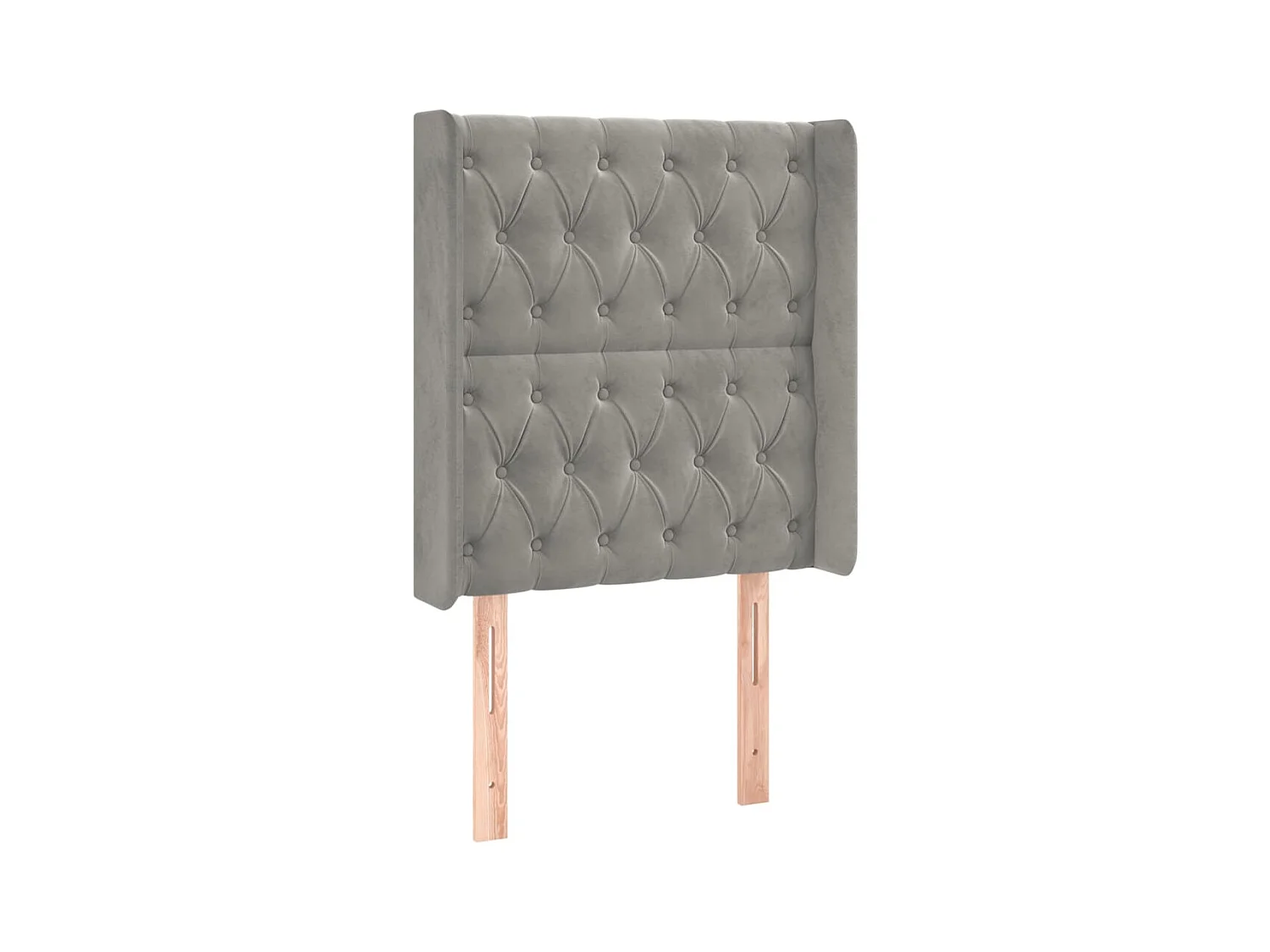 Tête de lit avec oreilles Gris clair 83x16x118/128 cm Velours