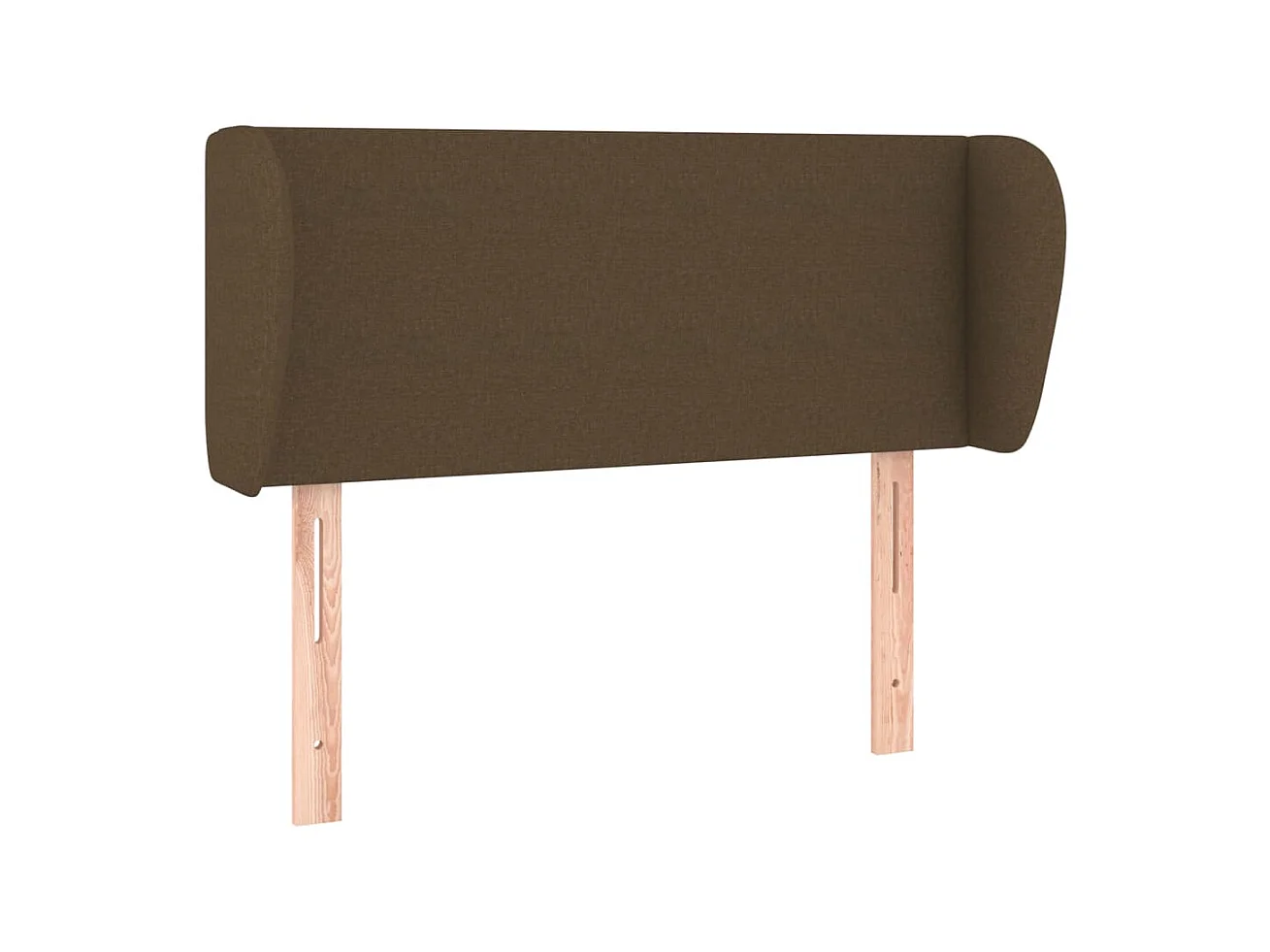 Tête de lit avec oreilles Marron foncé 93x23x78/88 cm Tissu