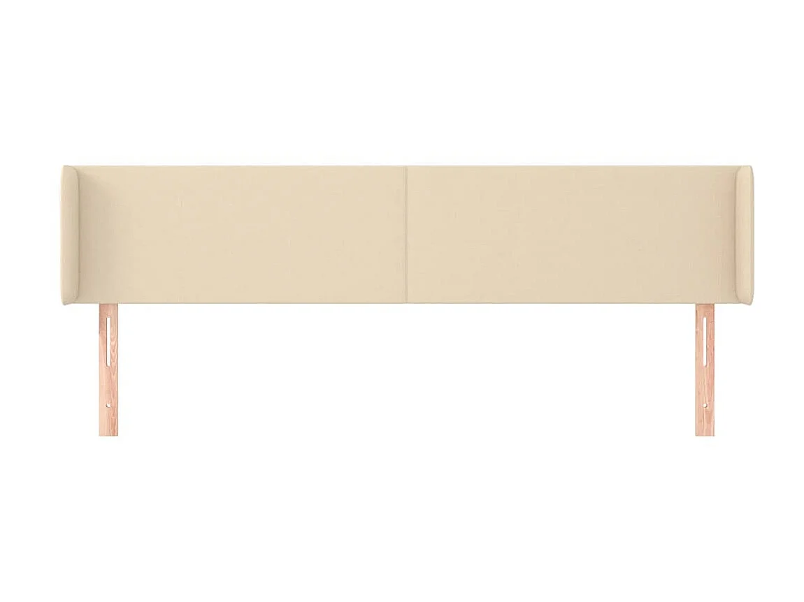 Tête de lit avec oreilles Crème 163x16x78/88 cm Tissu