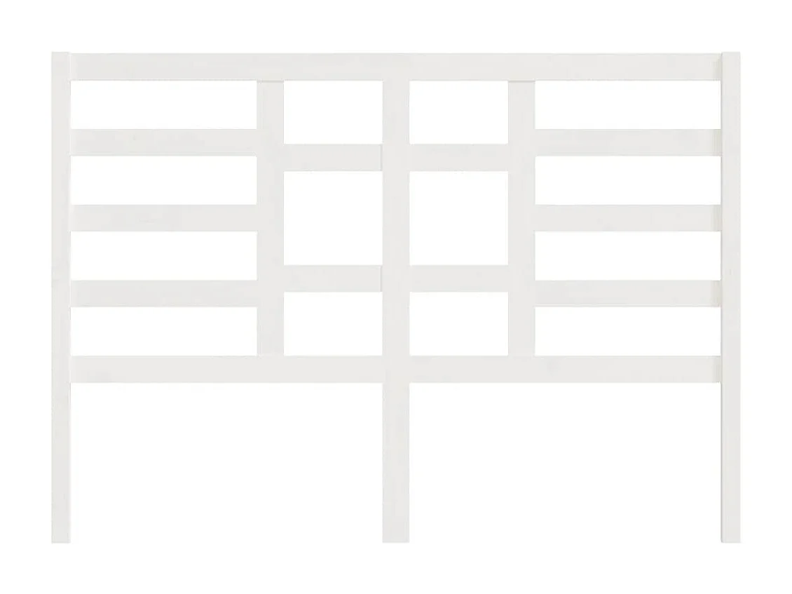 Tête de lit Blanc 126x4x104 cm Bois massif de pin