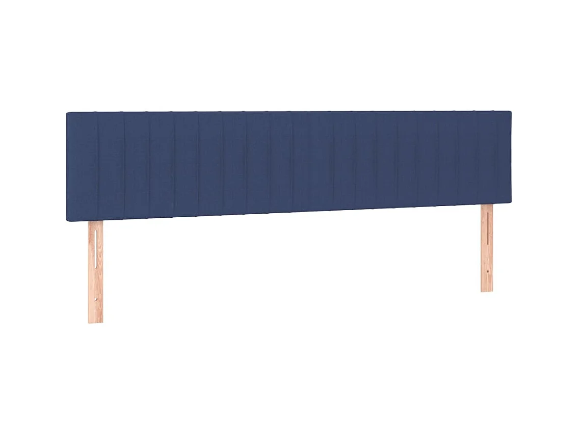 Têtes de lit 2 pcs Bleu 80x5x78/88 cm Tissu