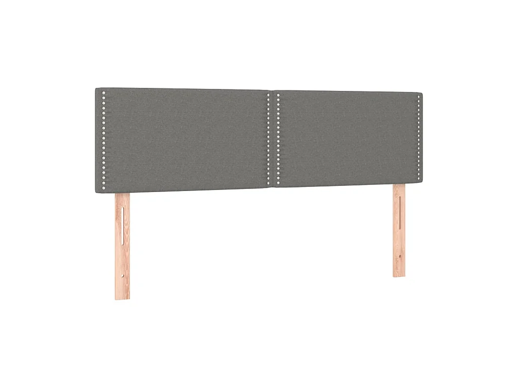 Têtes de lit 2 pcs Gris foncé 72x5x78/88 cm Tissu