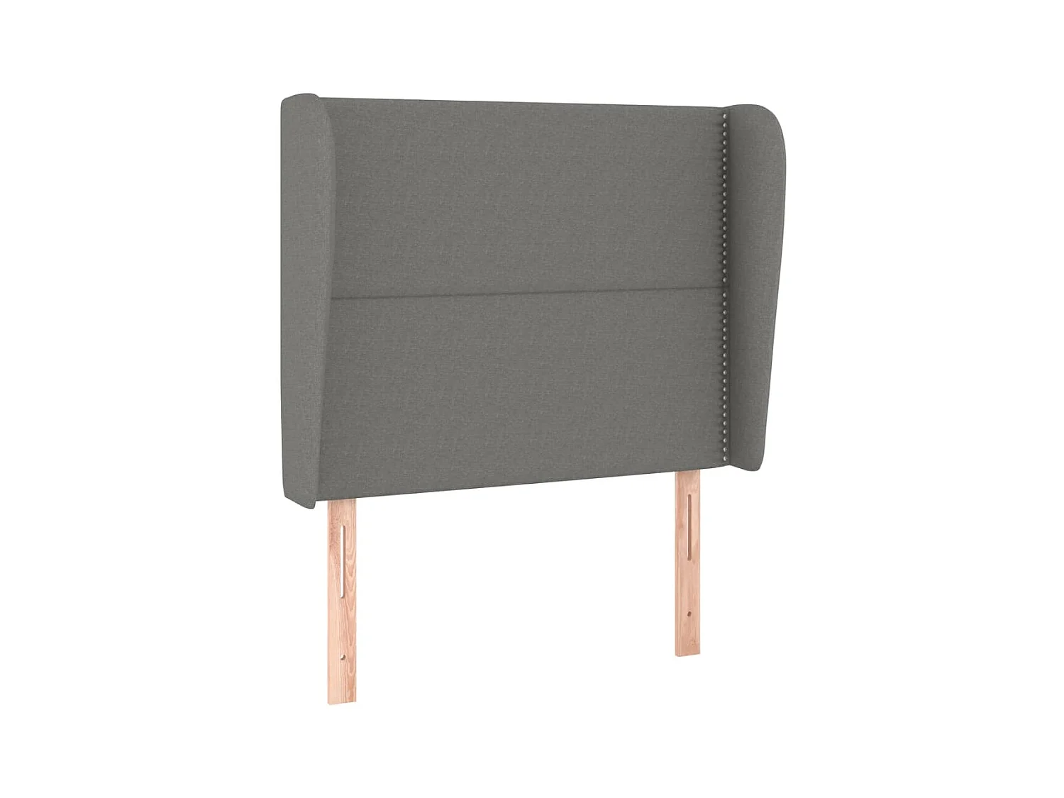 Tête de lit avec oreilles Gris foncé 83x23x118/128 cm Tissu