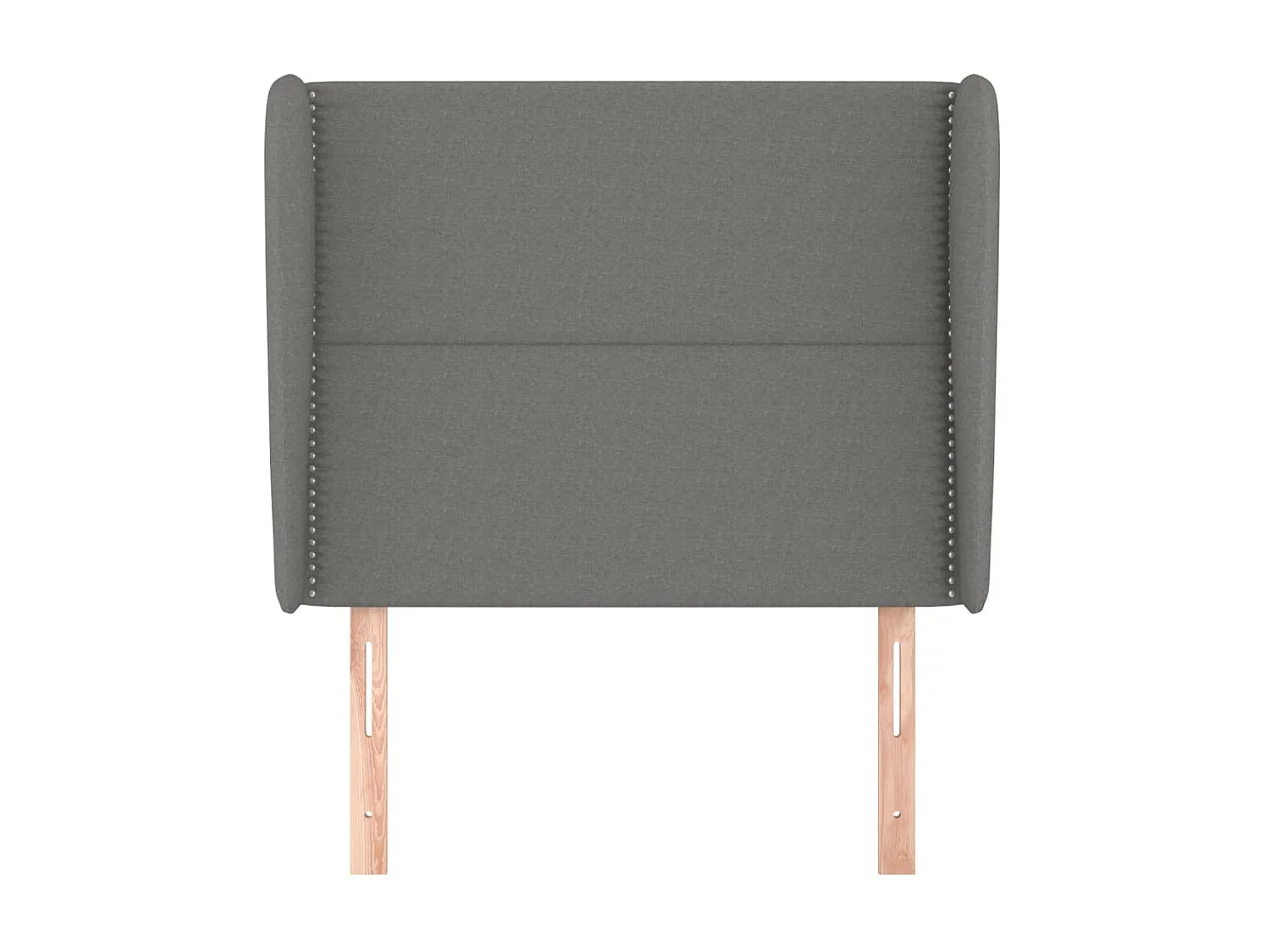 Tête de lit avec oreilles Gris foncé 83x23x118/128 cm Tissu