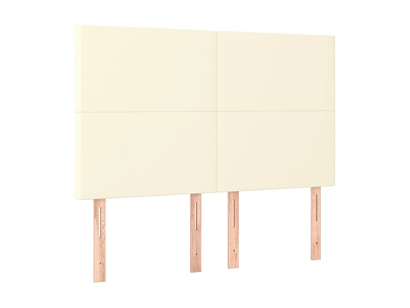 Cabeceros 4 uds Crema 72x5x78/88 cm Polipiel