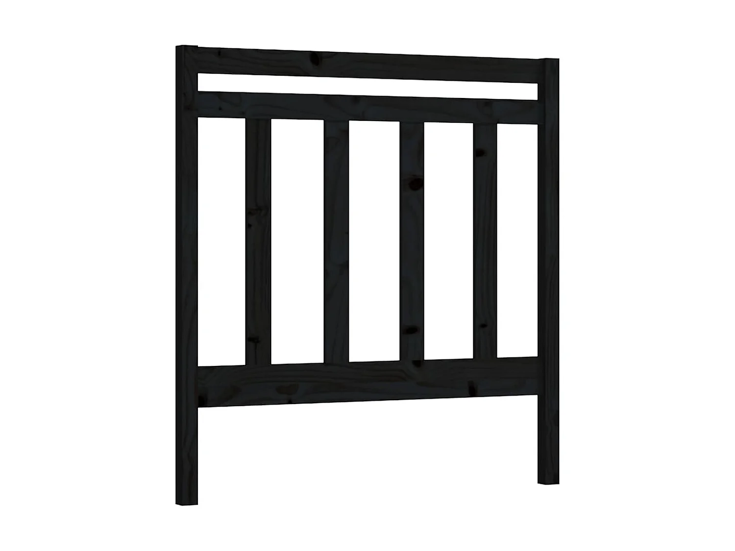 Tête de lit Noir 81x4x100 cm Bois massif de pin
