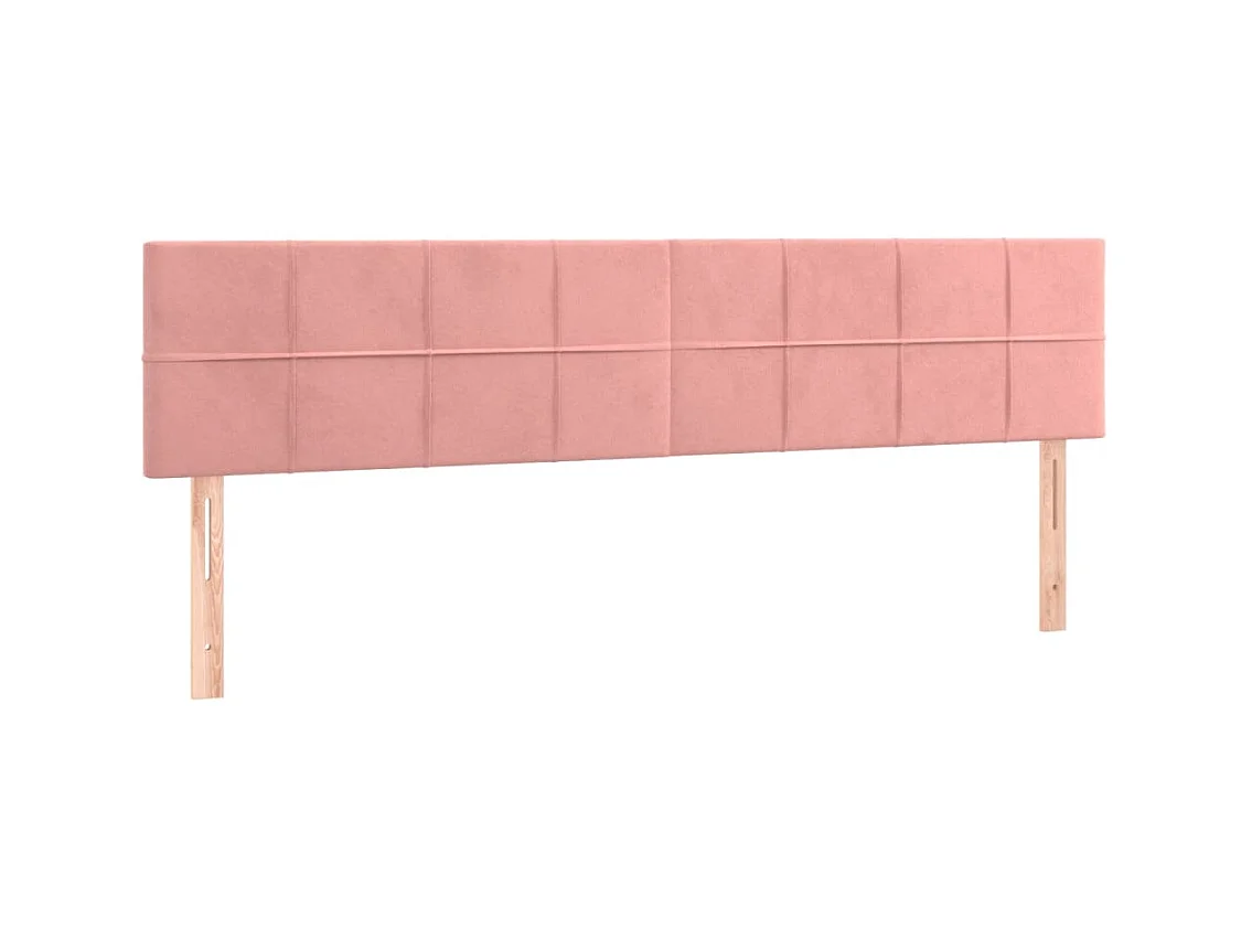 Têtes de lit 2 pcs Rose 80x5x78/88 cm Velours