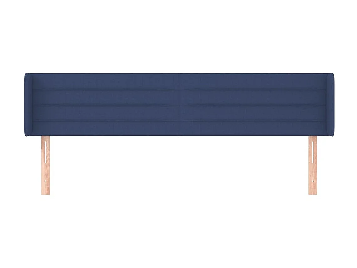 Tête de lit avec oreilles Bleu 203x16x78/88 cm Tissu