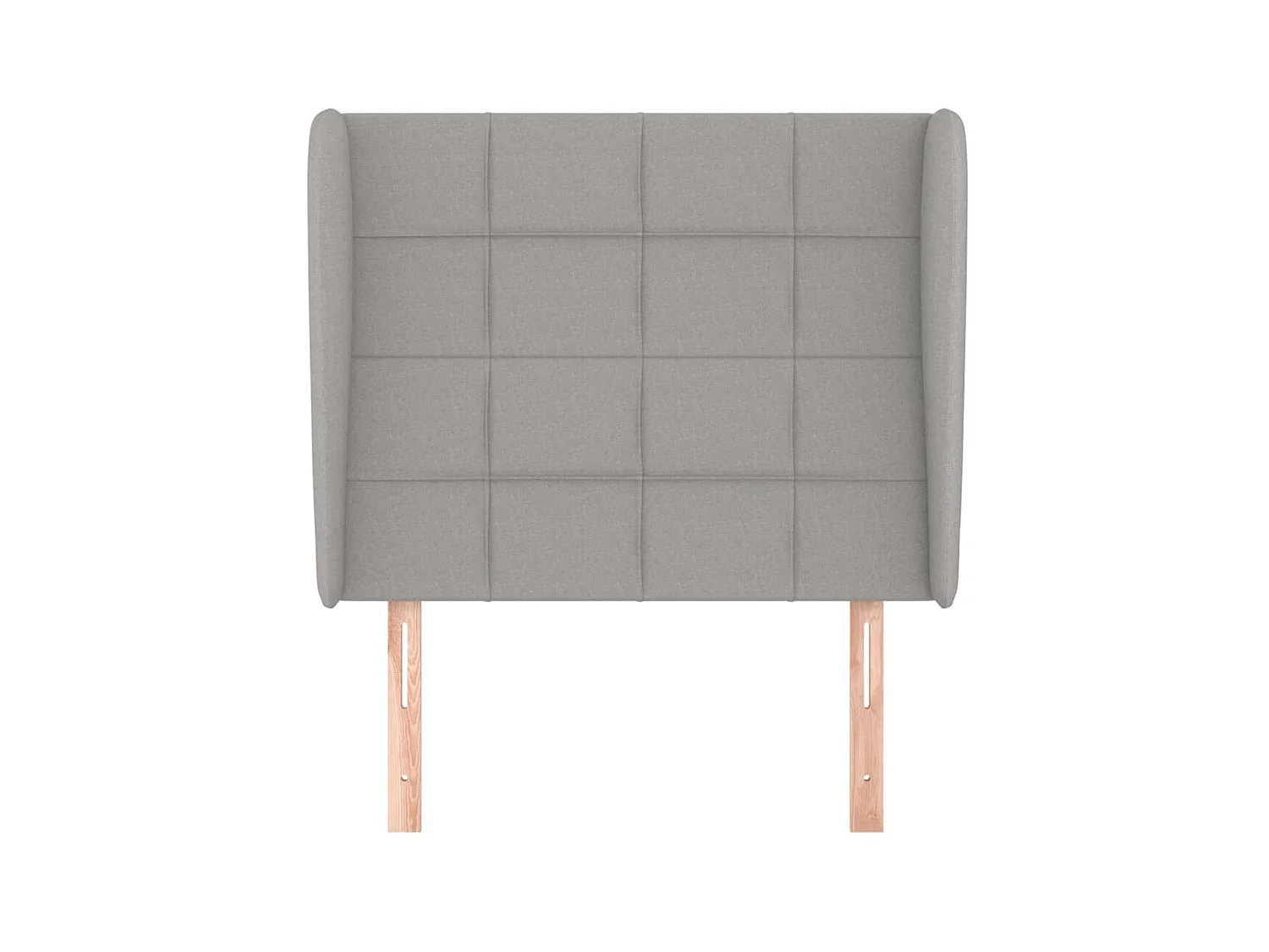 Testiera con orecchie Grigio chiaro 93x23x118/128 cm Tessuto